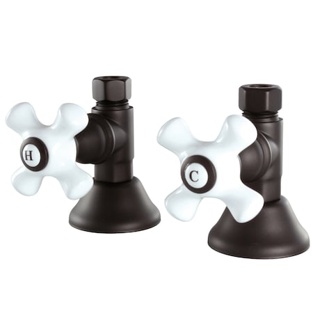 Kingston Brass Straight Stop Shut Off Valve, Oil Rubbed Bronze CCK44155PX